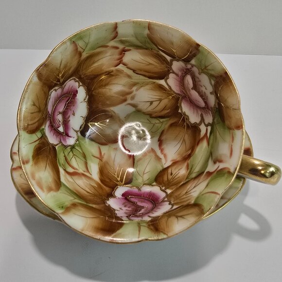 Shafford - Vintage Hand Painted Tea Cup & Saucer, Pink Peonies - Picture 3 of 7